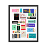 Favorite Soho/Nolita Restaurant Matches Digital Framed Poster