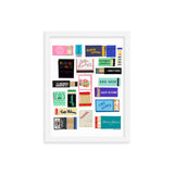 Favorite Soho/Nolita Restaurant Matches Digital Framed Poster