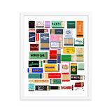 Favorite New York City Restaurant Matches Digital Framed Poster