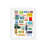 West Village Restaurant Matches Digital Framed Poster