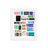 Favorite Soho/Nolita Restaurant Matches Digital Framed Poster
