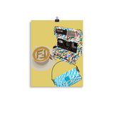 Fendi polaroid, handbag and coffee Poster