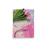 Pastel Tulips & Designer Bag Poster