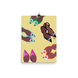 Colorful designer heels Poster