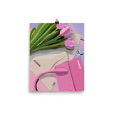 Pastel Tulips & Designer Bag Poster