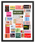 Los Angeles Restaurant Matches Digital Framed Poster