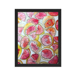 Grapefruit Watercolor Framed Art Poster