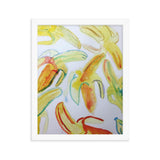 Banana Watercolor Framed poster
