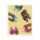 Colorful Designer Heels Framed Poster