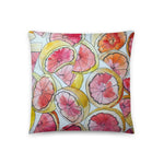 Grapefruit Watercolor Pillow