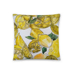 Lemon Watercolor Pillow
