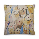 Nude Boob Watercolor Pillow